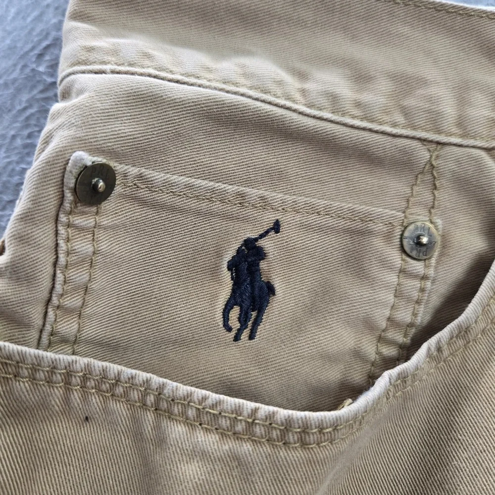 Polo Ralph Lauren‎ Men Pants 34X30 Khaki Pony Embroidery Straight Twill 650